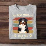 Personalized Upload photo Best Dog Mom, Dog Dad Ever Tshirt Printed QTHQ2903