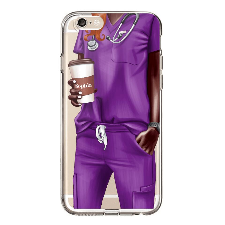 Personalized Nurse & Name Silicon Phonecase 23MAR-DT29