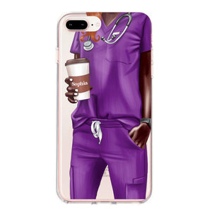 Personalized Nurse & Name Silicon Phonecase 23MAR-DT29