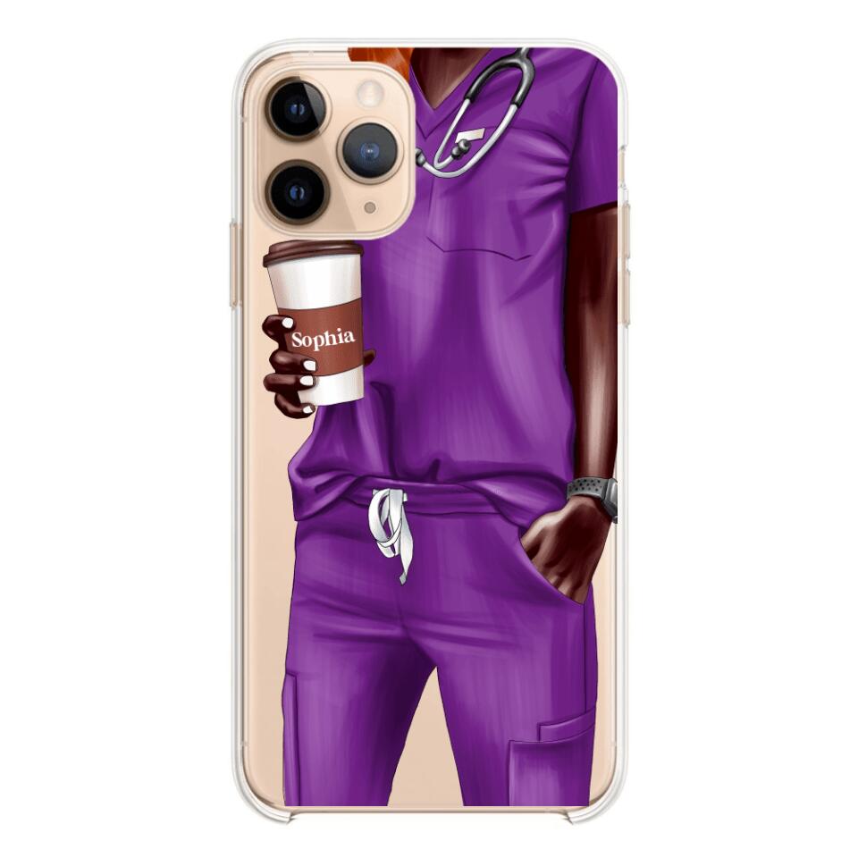 Personalized Nurse & Name Silicon Phonecase 23MAR-DT29