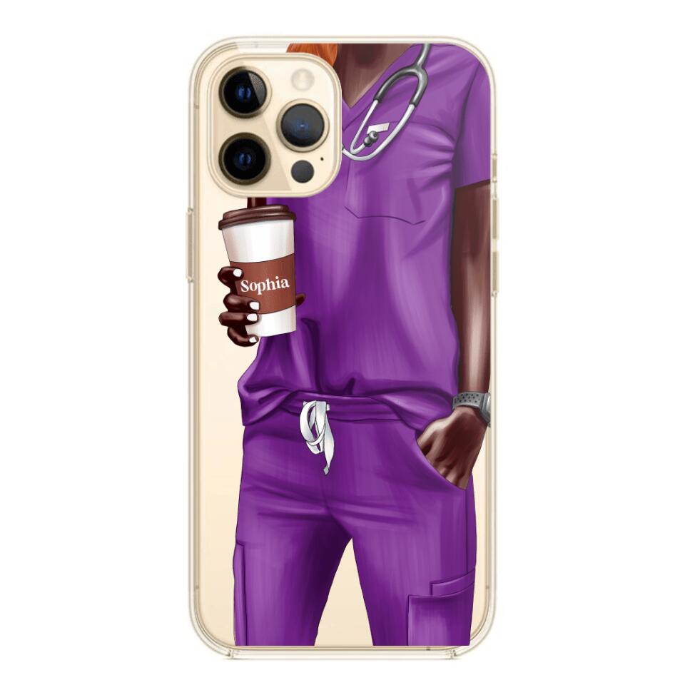 Personalized Nurse & Name Silicon Phonecase 23MAR-DT29