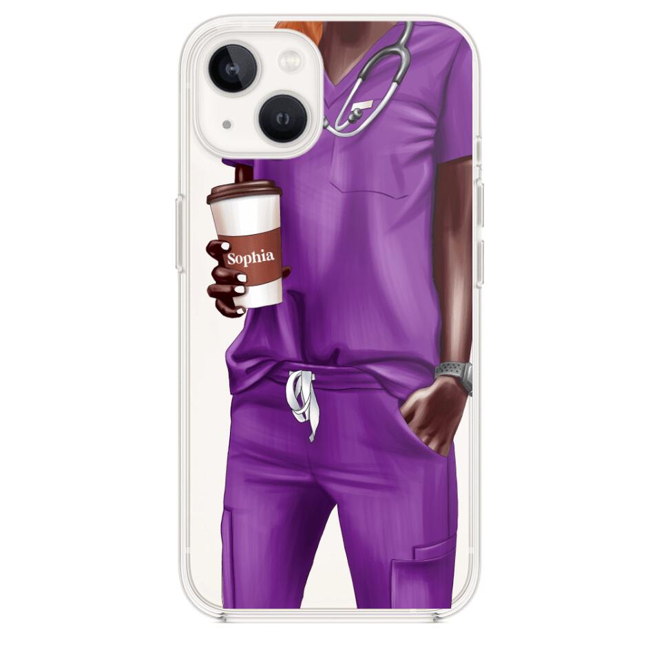 Personalized Nurse & Name Silicon Phonecase 23MAR-DT29