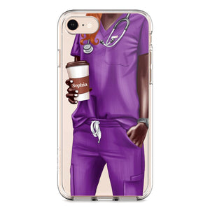 Personalized Nurse & Name Silicon Phonecase 23MAR-DT29