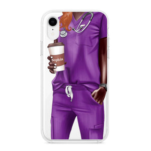 Personalized Nurse & Name Silicon Phonecase 23MAR-DT29