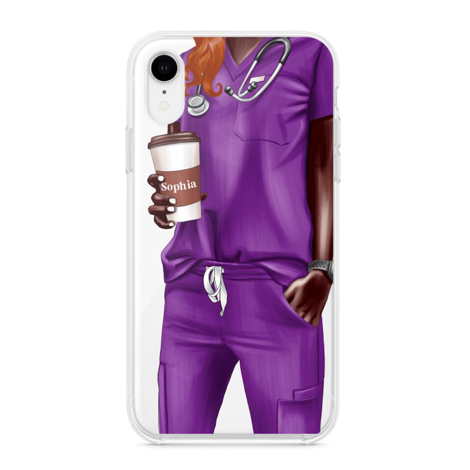 Personalized Nurse & Name Silicon Phonecase 23MAR-DT29