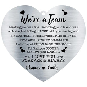 Personalized Upload Your Couple Photo We're A Team I Love You Forever & Always Keychain Printed QTDT2903