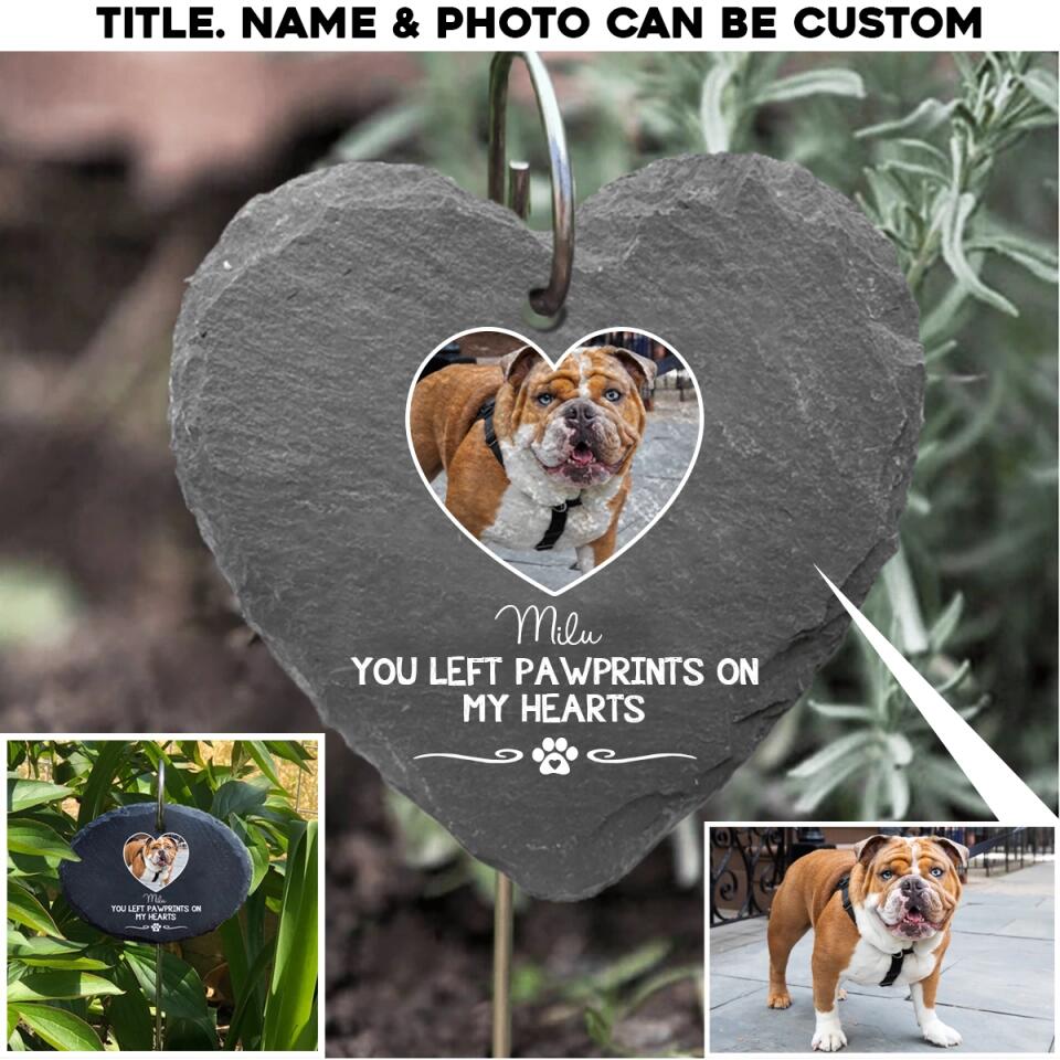 Personalized Upload Your Dog Photo Best Friends Are Never Forgotten Memorie Slate Printed QTHQ0104