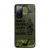 Personalized Sweden Soldier/Veteran Once A Soldier Always A Soldier Phonecase Printed 23APR-BQT04