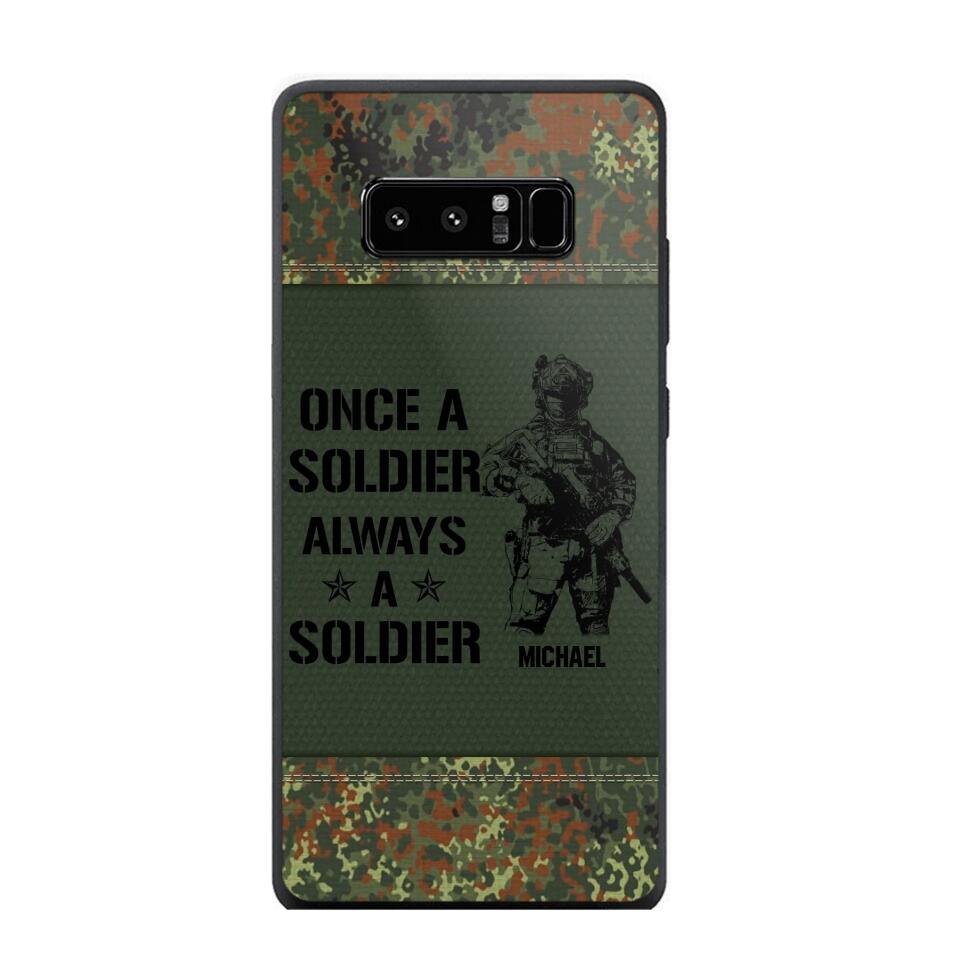 Personalized German Soldier/Veteran Once A Soldier Always A Soldier Phonecase Printed 23APR-BQT04