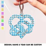 Personalized From Our First Kiss Till Our Last Breath Couple & Name Acrylic Keychain Printed PNHQ0504