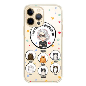 Personalized This Cat Mom Belongs To & Name Silicon Phonecase PNDT0604