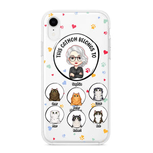 Personalized This Cat Mom Belongs To & Name Silicon Phonecase PNDT0604