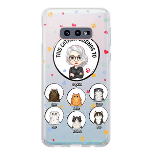 Personalized This Cat Mom Belongs To & Name Silicon Phonecase PNDT0604