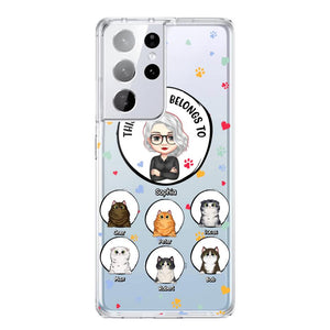 Personalized This Cat Mom Belongs To & Name Silicon Phonecase PNDT0604