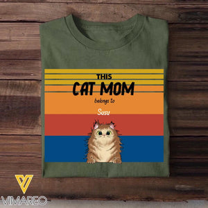 Personalized This Cat Mom Belongs To Cat Lovers Printed Tshirts 23APR-BQT11