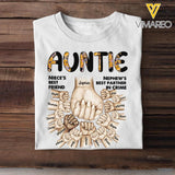 Personalized Auntie Niece's Best Friend Nephew's Best Partner In Crime Kid Name Hand Tshirt Printed 23APR-BQT11