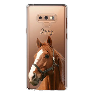 Personalized Upload Your Horse Photo Horse Lovers Silicon Phonecase