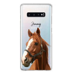 Personalized Upload Your Horse Photo Horse Lovers Silicon Phonecase