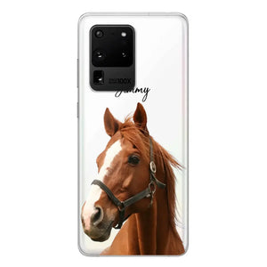 Personalized Upload Your Horse Photo Horse Lovers Silicon Phonecase