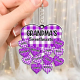 Personalized Grandma Nana Aunt Mom Sweehearts Kid Name Acrylic Keychain Gift Printed 23APR-HQ13