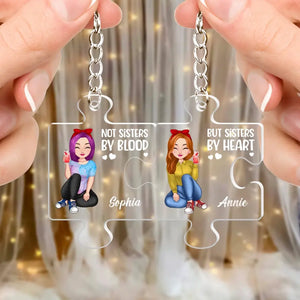 Personazlied Bestie Not Sisters By Blood But Sisters By Heart Acrylic Keychain Printed PNHQ1704