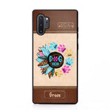 Personalized Dog Mom Sunflower & Dog Name Dog Lovers Gift Leather Phonecase Printed 23APR-BQT21