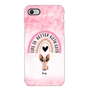 Personalized Life Is Better With Cats Cute Cat Phonecase Printed PNBQT1005