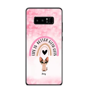 Personalized Life Is Better With Cats Cute Cat Phonecase Printed PNBQT1005