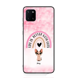 Personalized Life Is Better With Cats Cute Cat Phonecase Printed PNBQT1005