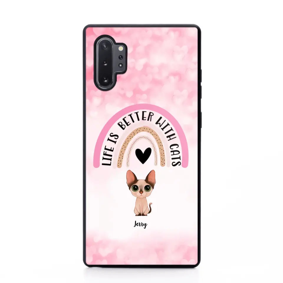 Personalized Life Is Better With Cats Cute Cat Phonecase Printed PNBQT1005