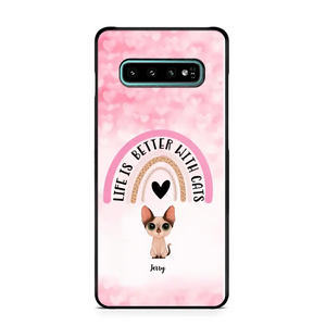 Personalized Life Is Better With Cats Cute Cat Phonecase Printed PNBQT1005