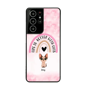 Personalized Life Is Better With Cats Cute Cat Phonecase Printed PNBQT1005