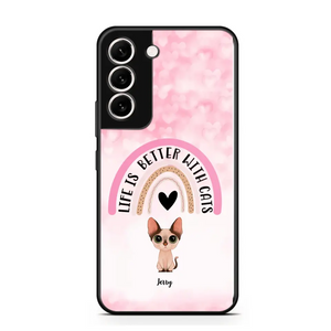 Personalized Life Is Better With Cats Cute Cat Phonecase Printed PNBQT1005