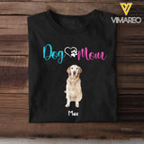 Personalized Upload Your Dog Photo With Dog Name Dog Mom TShirt Printed QTTB1205