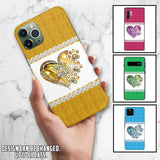 Personalized Cat Mom Heart Paws with Cat Name Cat Lovers Gift Phonecase Printed PNTB1605