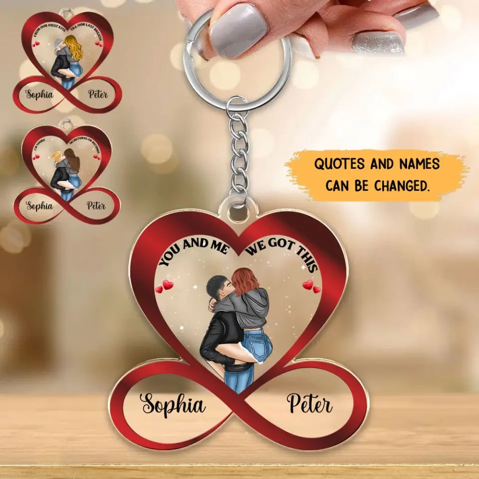 Personalized I'm Yours No Returns Or Refunds Couple Acrylic Keychain Gift Printed PNTB1805