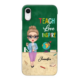 Personalized Doll Teacher Chibi Teach Love Inspire Phonecase Teacher Gifts