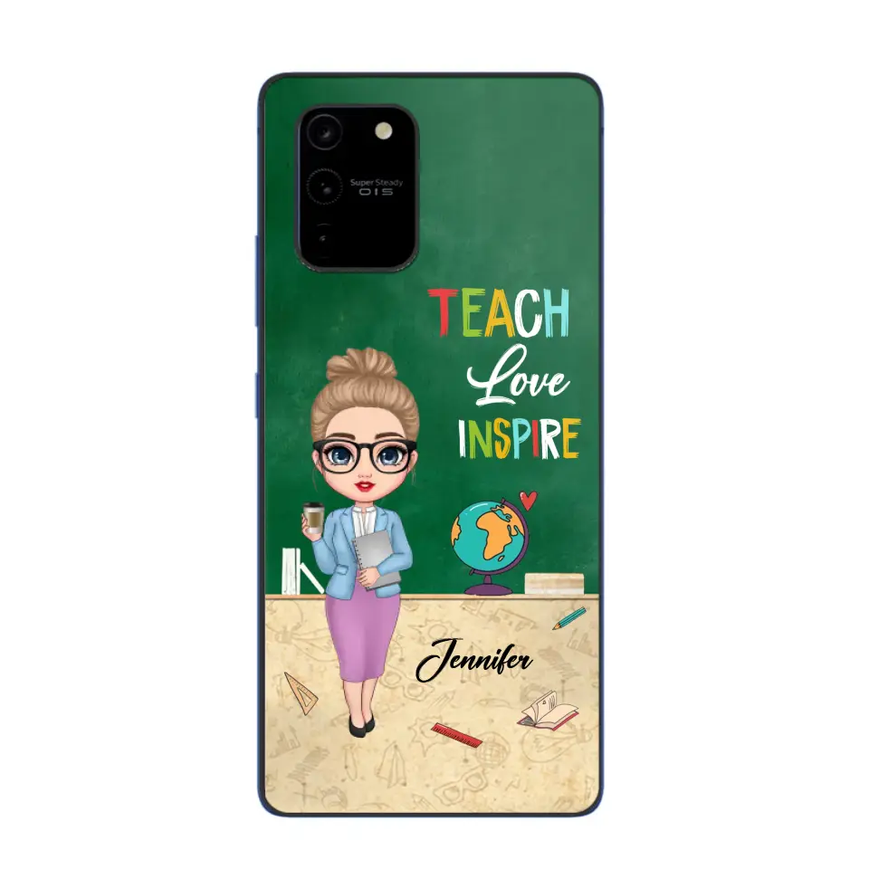 Personalized Doll Teacher Chibi Teach Love Inspire Phonecase Teacher Gifts