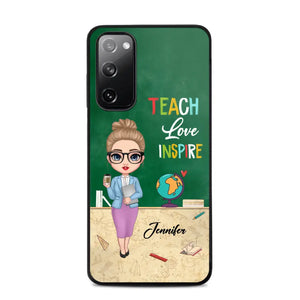 Personalized Doll Teacher Chibi Teach Love Inspire Phonecase Teacher Gifts