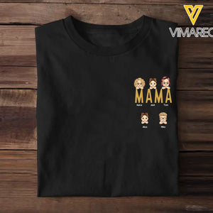 Personalized Mama Mom Bruh With Kids T-Shirt Printed QTTB2705