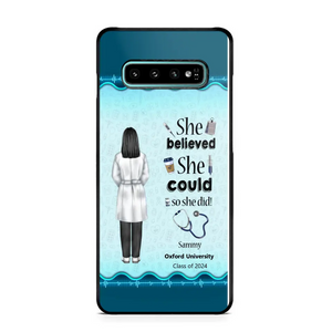 Personalized Nurse Graduation She/He Believed She/He Could So She/He Did Phonecase Teacher Gifts Printed HTHPN2505