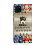 Personalized Grandma With Kids Flag Leopard Phone Case  Printed QTPN0606