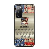 Personalized Grandma With Kids Flag Leopard Phone Case  Printed QTPN0606