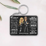 Personalized I Choose You Husband And Wife Couple Acrylic Keychain Printed QTHQ0706