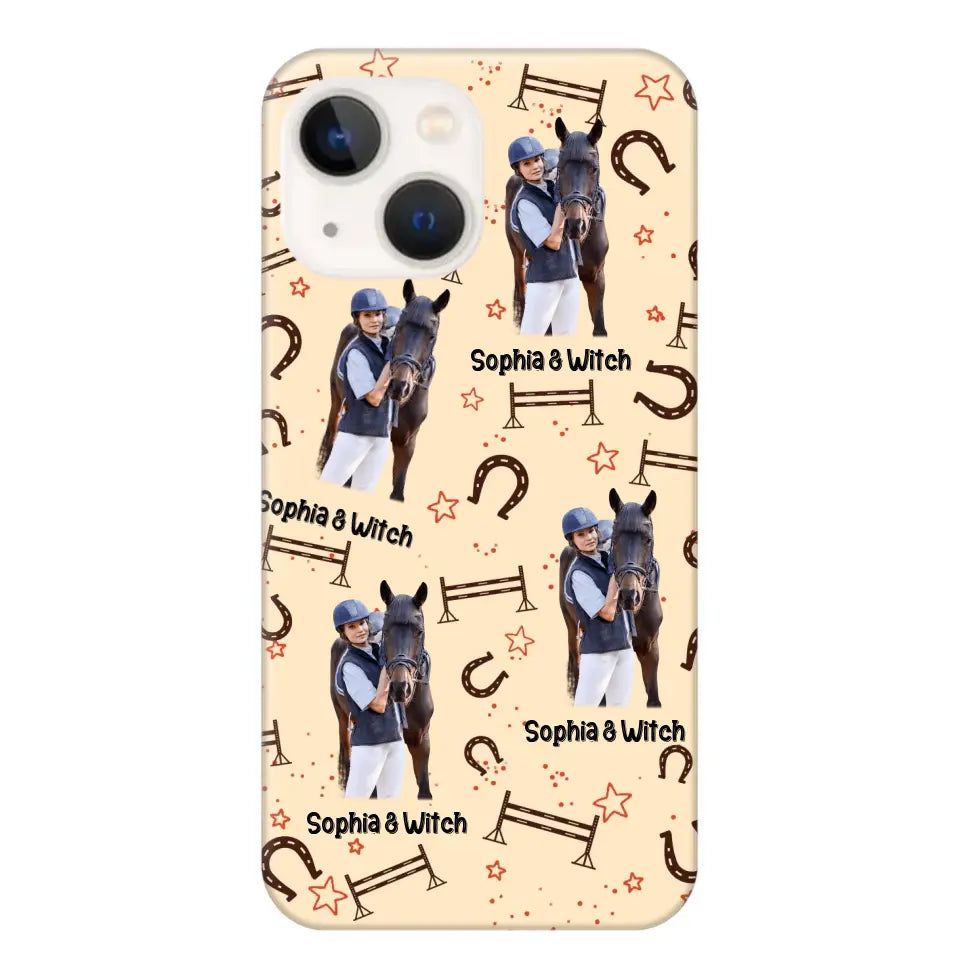 Personalized Upload Your Horse Riding Photo & Name Phonecase Printed MTHPN0706