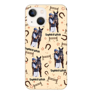 Personalized Upload Your Horse Riding Photo & Name Phonecase Printed MTHPN0706