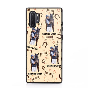 Personalized Upload Your Horse Riding Photo & Name Phonecase Printed MTHPN0706