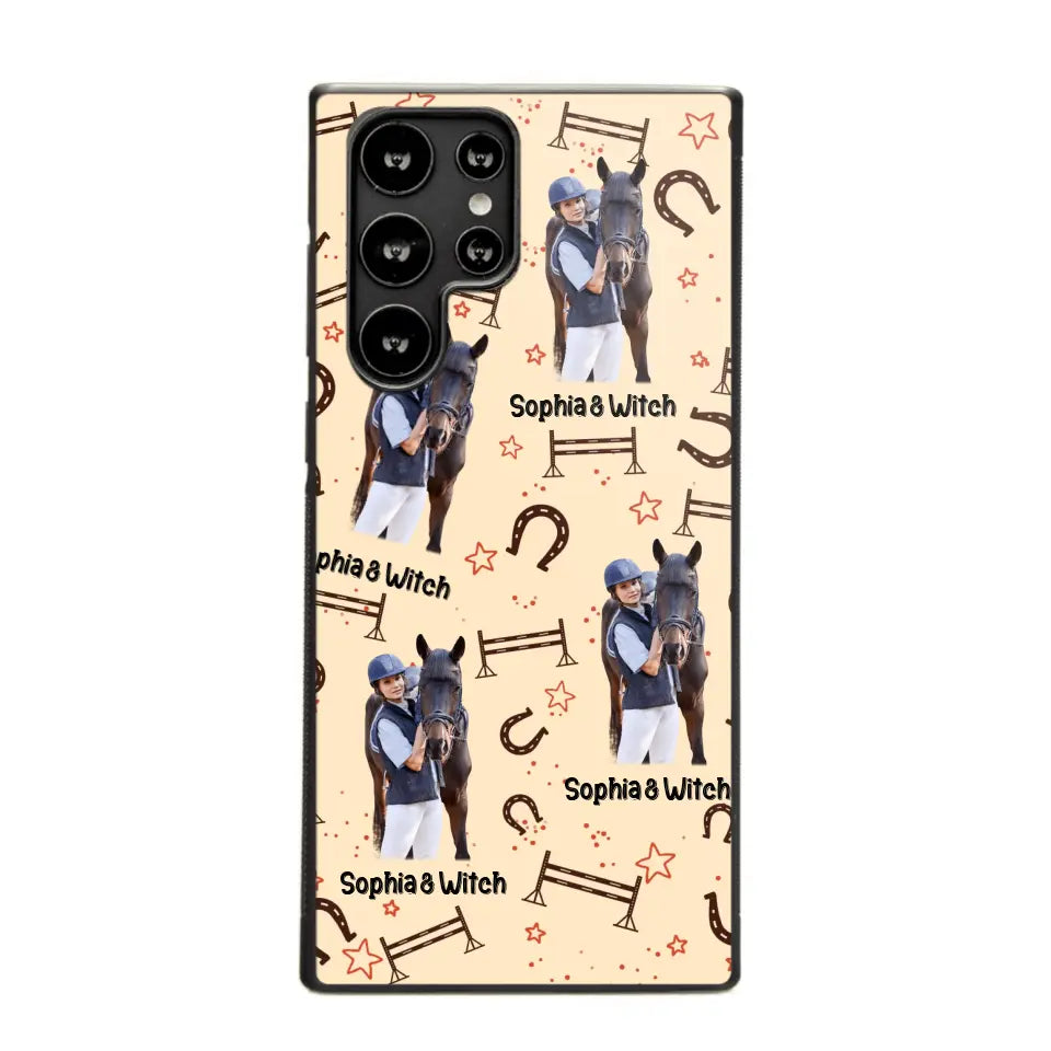 Personalized Upload Your Horse Riding Photo & Name Phonecase Printed MTHPN0706