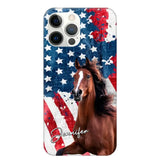 Personalized Upload Your Horse Photo & Name Phonecase Printed MTHPN0706