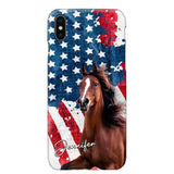 Personalized Upload Your Horse Photo & Name Phonecase Printed MTHPN0706